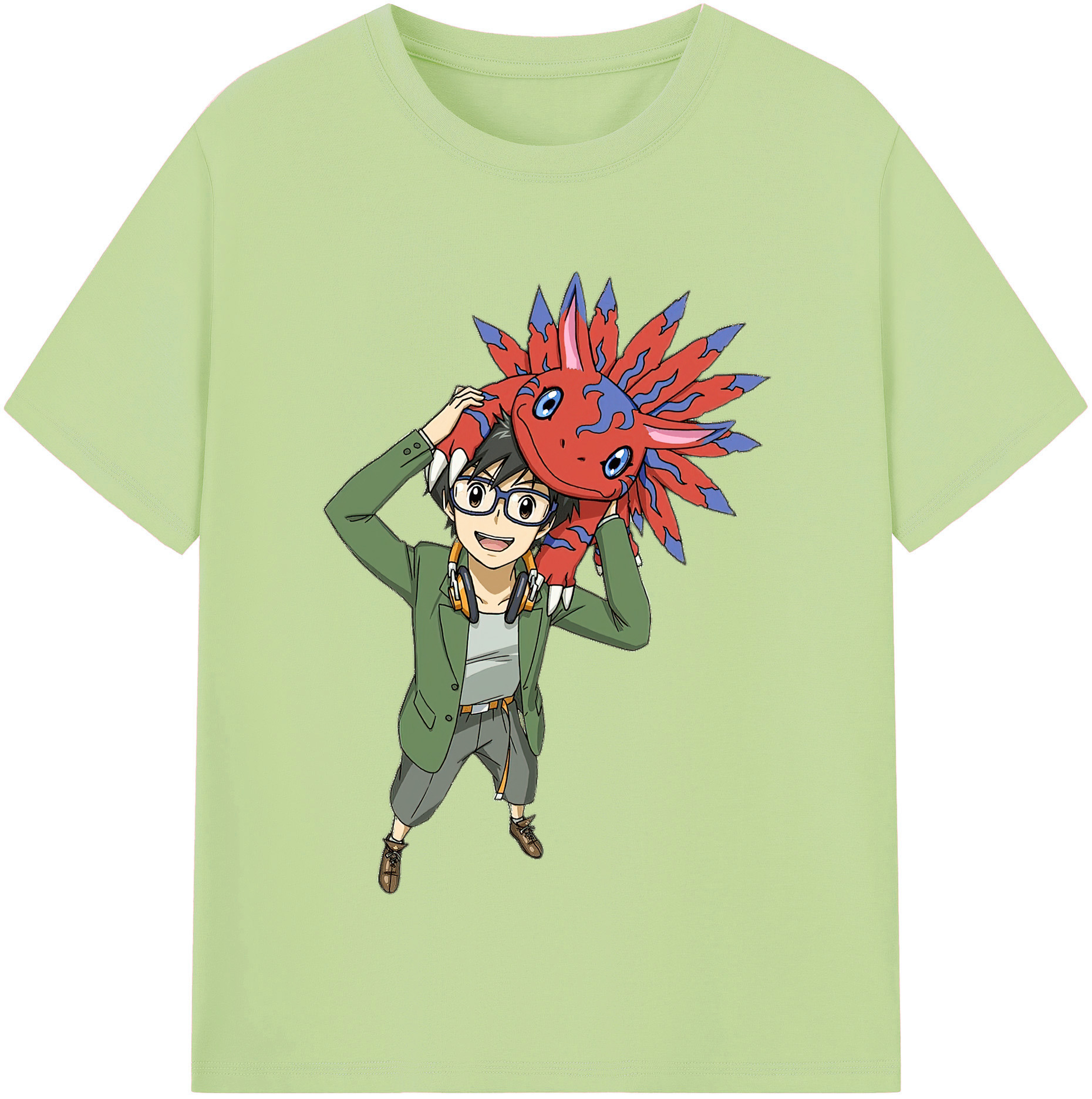 （画像用） Digimon デジタルモンスター/デジモン 綿100％半袖Tシャツ（フロントプリント）